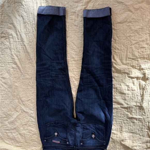 Women’s Hudson Bacara Crop Straight Cuffed Jeans Dark Blue EUC Size 29 - Picture 3 of 5